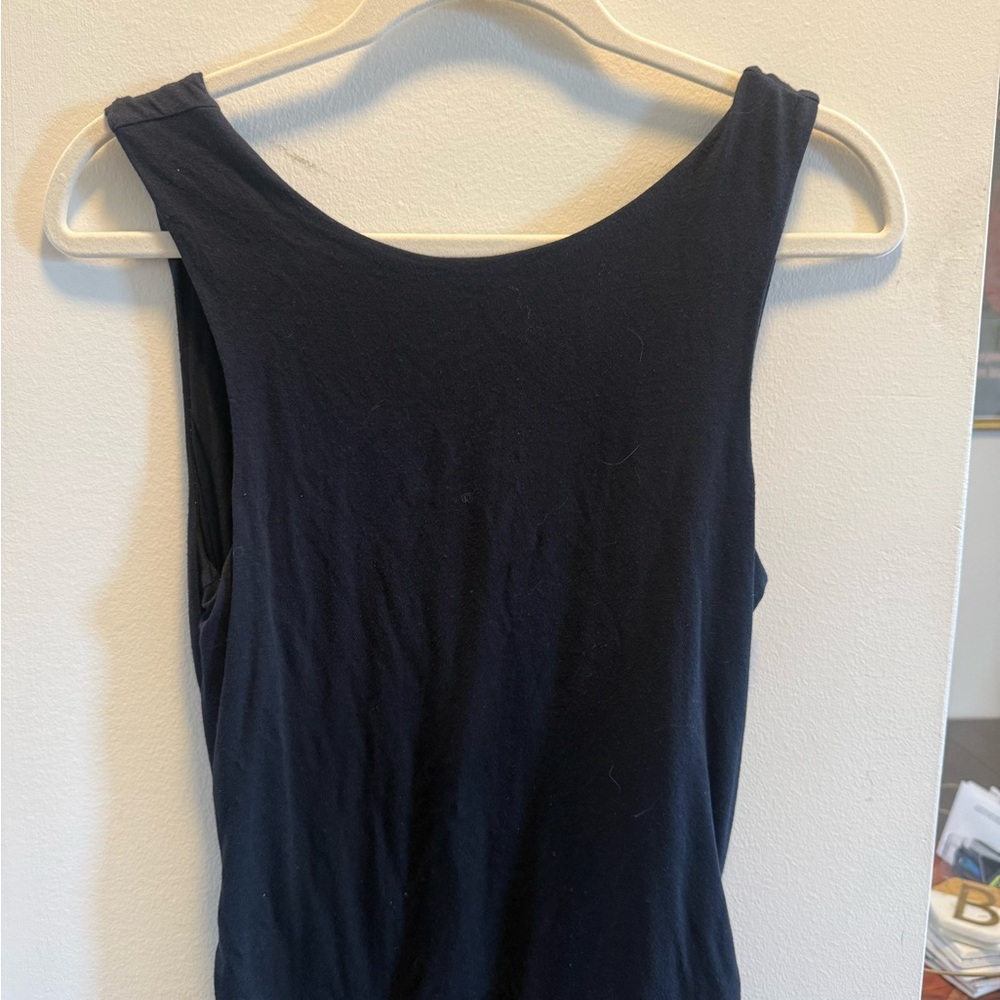 Athleta Black Ruched Body Con Della Sleeveless Dress - Picture 5 of 9